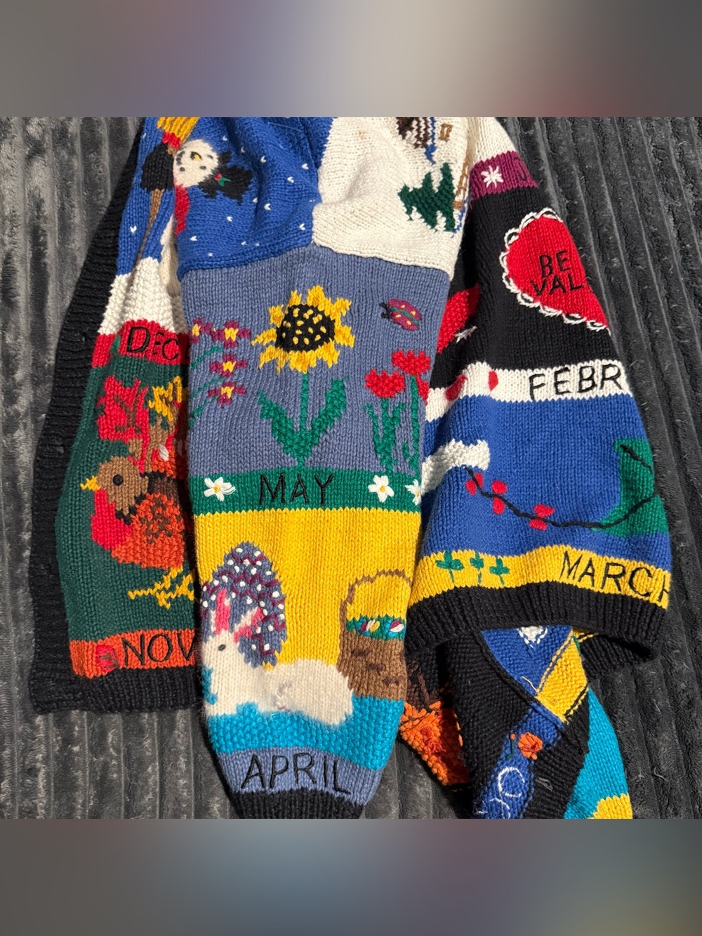 Belle Pointe Vintage 90’s Ugly Christmas halloween Sweater Chunky Teacher Sz L - Picture 14 of 14